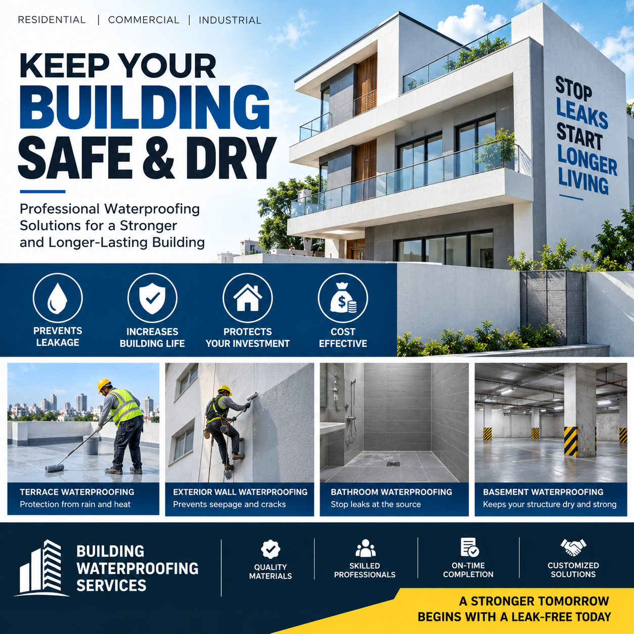 Building terrace waterproofing service in Poonamallee Chennai